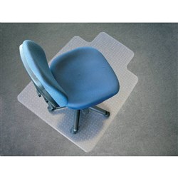 Jastek Deluxe Chair Mat Notched Based For Plush Pile Carpet 114 x 135cm Clear