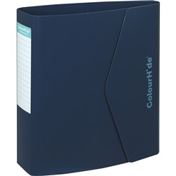 Colourhide Lever Arch Binder A4 70mm Plastic Velcro Closure Navy **Limited stock