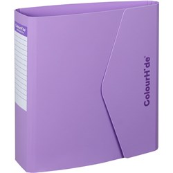 Colourhide Lever Arch Binder A4 70mm Plastic Velcro Closure Purple **Limited stock