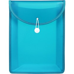 Marbig Document Wallet A4 Top Load 65mm Gusset Aqua