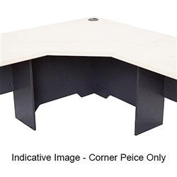 Rapidline Rapid Worker Corner Workstation Unit 900W x 900W x 600mmD White And Ironstone