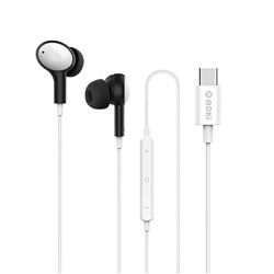 Moki Type-C Connect Earphones With Microphone And Control White