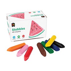 Educational Colours Stubbie Crayons Assorted Box Of 40