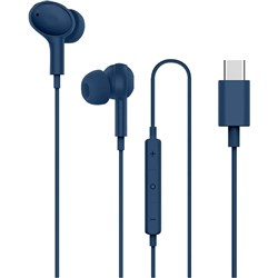 Moki Type-C Connect Earphones With Inline Microphone And Control Navy