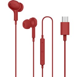Moki Type-C Connect Earphones With Inline Microphone And Control Red