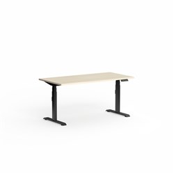 OLG Klass Elec Height Adjust Desk Scallop Top 1800W x 750D x 620-1270mmH Maple/Black