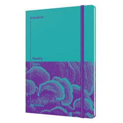 Jumble & Co Plan And Ponder Undated Diary A5 Week To View Teal