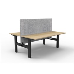 Rapidline Boost Static Back to Back Workstation Grey Eco Screen 2 Person 1800mmW Oak/Bl