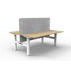 Rapidline Boost Static Back to Back Workstation Grey Eco Screen 2 Person 1800mmW Oak/Wh