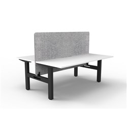 Rapidline Boost Static Back to Back Workstation Grey Eco Screen 2 Person 1800mmW Wht/Bl