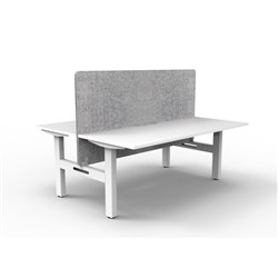 Rapidline Boost Static Back to Back Workstation Grey Eco Screen 2 Person 1800mmW Wht/Wh