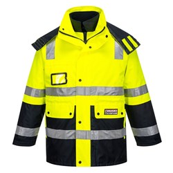Huski Venture Hi-Vis 4-in-1 Contrast Jacket Small Yellow And Navy