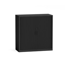 Sylex Order Tambour Cupboard Includes 2 Shelves 900W x 520D x 1020mmH Black