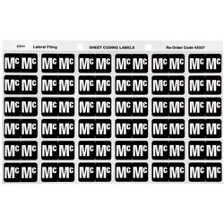 Avery Alphabet Coding Label Mc Side Tab 25x38mm White Black Pack Of 180