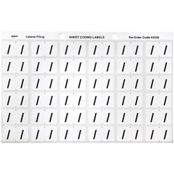 Avery Alphabet Coding Label / Side Tab 25x38mm White Black Pack Of 180