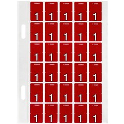 Avery Numeric Coding Label 1 Top Tab 20x30mm Magenta Pack Of 150