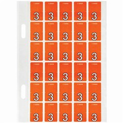 Avery Numeric Coding Label 3 Top Tab 20x30mm Red Pack Of 150