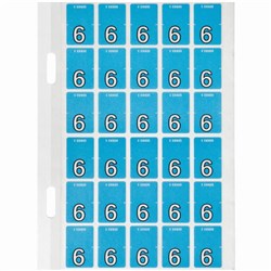 Avery Numeric Coding Label 6 Top Tab 20x30mm Blue Pack Of 150