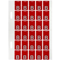 Avery Alphabet Coding Label B Top Tab 20x30mm Magenta Pack Of 150