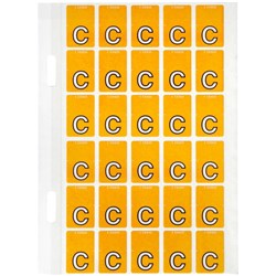 Avery Alphabet Coding Label C Top Tab 20x30mm Orange Pack Of 150
