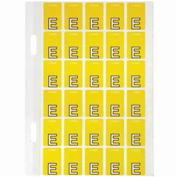 Avery Alphabet Coding Label E Top Tab 20x30mm Yellow Pack Of 150