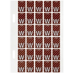 Avery Alphabet Coding Label W Top Tab 20x30mm Brown Pack Of 150