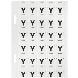 Avery Alphabet Coding Label Y Top Tab 20x30mm White Grey Pack Of 150