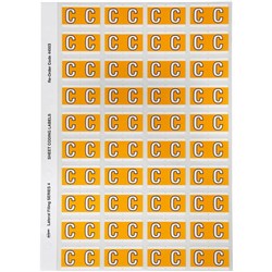 Avery Alphabet Coding Label C Side Tab 25x42mm Yellow Pack Of 240