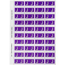 Avery Alphabet Coding Label J Side Tab 25x42mm Purple Pack Of 240