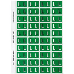 Avery Alphabet Coding Label L Side Tab 25x42mm Dark Green Pack Of 240