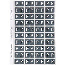 Avery Alphabet Coding Label P Side Tab 25x42mm Grey Pack Of 240