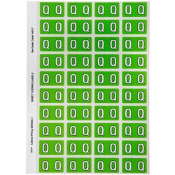 Avery Alphabet Coding Label Q Side Tab 25x42mm Light Green Pack Of 240