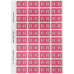 Avery Alphabet Coding Label R Side Tab 25x42mm Pink Pack Of 240