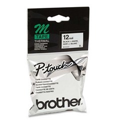BROTHER MK221 PTOUCH CASSETTE 9mmx8mt Black On White Tape