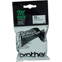 BROTHER MK231 PTOUCH TAPE CASSETTE 12mmx8mt Black On White Tape