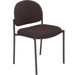 Rapidline V100 4 Leg Visitor Chair Black Padded Fabric Seat And Back