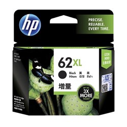 HP 62XL BLACK INK CARTRIDGE 600 page yield