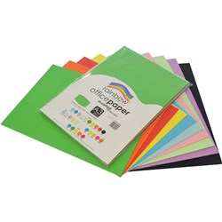 Rainbow Office Copy Paper A3 80gsm Standard Assorted Pack of 100**