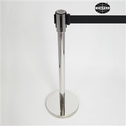 Compass Belt Barrier With 2m Internal Belt Stainless Steel