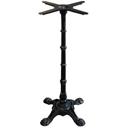 Bistro Bar Table Base Suits Top Size Up To 700mm Square Decorative Patten Black