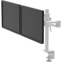 Elevar Pluto Dual Monitor Arm With Clamp White