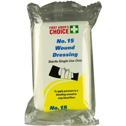 First Aider's Choice Wound Dressings No.15 Single Use