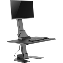 Ergovida Electric Desktop Sit-Stand Single Monitor Riser Black