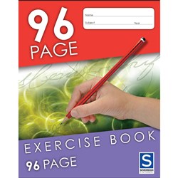 Exercise Book 96pg 8mm Ruled 225x175mm (Small)