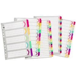 MARBIG FLURO DIVIDERS A4 A-Z REINFORCED BOARD