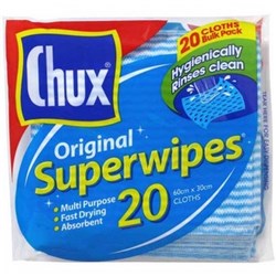 CHUX Regular Superwipes Blue Regular 60cm x30cm PK20