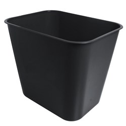 OFFICE CHOICE DESK ACCESSORIES Plastic Waste Bin 15Ltre Black I80blk