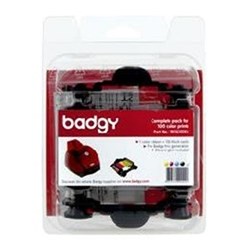 BADGY CONSUMABLES KIT YMCKO Colour Ribbon + Cleaning 1st Generation Badgy