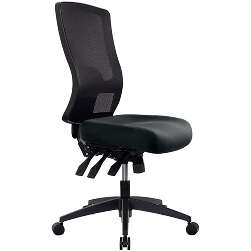 Chairs & Accessories - Buro Tidal High Back Office Chair No Arms Black  Fabric Seat And Mesh Back - Your Office Choice- Office Supplies, Stationery  & Furniture